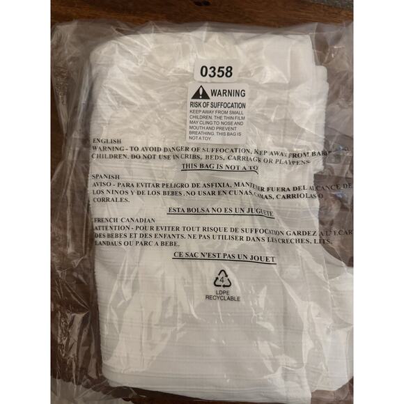 One Step Up Y2K Streetwear Minimalist Long Sleeve Ribbed Crop Top White Size XL - Picture 6 of 6